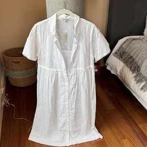 Madewell White Textured Dress